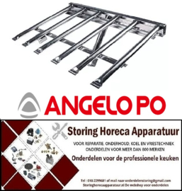 381105369 - Staafbrander 6-rijen L 445mm B 620mm kantel braadpan Angelo-Po
