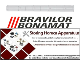 701525861 - Kijkglas AD ø 12mm ID ø 9mm H 181mm markering 1-4 HW, HWA voor BRAVILOR-BONAMAT