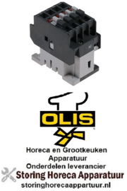 384380104 -Relais AC1 25A 230VAC (AC3/400V) 9A/4kW hoofdcontact 3NO hulpcontact 1NO OLIS