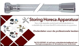 105520277 - Handdoucheslang aansluitingen 1/2" L 1500mm PVC werkdruk 10bar plaatdruk 30bar t.max. 60°C