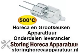 332359596 - Halogeenlamp fitting G4 12V 10W temp. bestendigheid 500°C voor oven