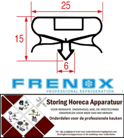 FRENOX KOELDEURRUBBERS HORECA GROOTKEUKEN APPARATUUR KOELKAST EN VRIESKASTEN