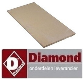 13991610140 - Hitte bestendige steen (L x D x H) : 358x716x16 mm voor pizzaoven DIAMOND