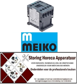 280380389 -Relais AC1 22A 230VAC (AC3/400V) 9A/4kW hoofdcontact 3NO hulpcontact 1NO Meiko