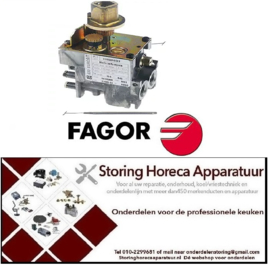 205106164 -Gasthermostaat type serie 630  100-340°C gasingang 3-8 gasuitgang 3-8 FAGOR