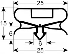 229901736 - Koeldeurrubber B 610mm L 405mm steekmaat FRENOX