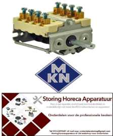VE131300021 - Nokkenschakelaar 4 schakelstanden 4NO schakelvolgorde 0-1-0-1 16A MKN