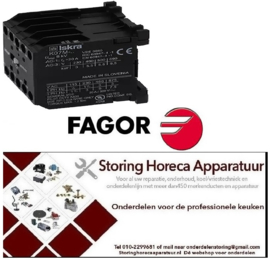 298380212 -Relais AC1 20A 230VAC (AC3/400V) 8,5A/5,5kW hoofdcontact 3NO hulpcontact 1NC FAGOR
