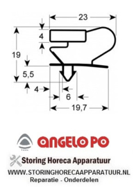 036901801 - Koeldeurrubber profiel 9046 B 650mm L 750mm steekmaat ANGELO-PO