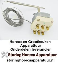 VE433390059 - Thermostaat 65-200°C 3-polig 3NO 16A voeler ø 6mm voeler L 77mm