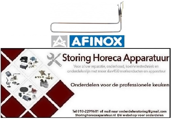 34373636304 - Ontdooi verwarmingselement 600W 230V L 580mm B 190mm L1 25mm L2 555mm B1 110mm B2 80mm AFINOX