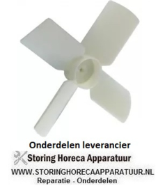 155601846 - Ventilatorblad drukkend ø 150mm asafname ø 4mm B 33mm kunststof