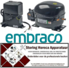 2423070186 -Compressor koelmiddel R404a/R507 type NEK6217GK 5/8HP cilinderinhoud 14,3cm³ CSR 220-240V H 206mm Embrasco