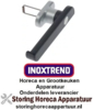 164692898 - Deurgreep voor heteluchtoven L 220mm H 40mm veerlengte 54,5mm zwart kunststof - metaal INOXTREND
