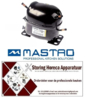 118605016 -Compressor koelmiddel R134a type EM65HHR 1/6HP cilinderinhoud 5,54cm³ CSIR 220-240V Mastro