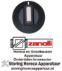 200110253 -Knop schakelaar nulstreep ø 50mm as ø 6x4,6mm afvlakking boven zwart Zanolli