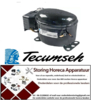1483070249 -Compressor koelmiddel R404A type AE4430Z-FZ 1/4HP vermogensverbruik 427W cilinderinhoud 5,7cm³ CSIR Tecumseh