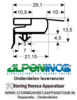 028900984 - Koeldeurrubber profiel 9773 B 664mm L 762mm buitenmaat B1 651mm L1 749mm steekmaat ALPENINOX