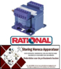 184400794 - Transformator primair 400/415/440/480V secundair 200/230/240V 150VA RATIONAL