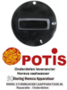 105110149 - Knop gaskraan ø 50mm as ø 6x4,6mm POTIS