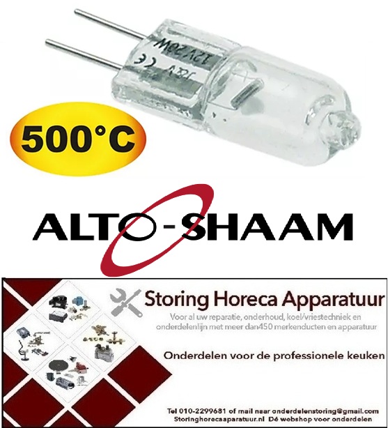 426359599 - Halogeenlamp 12 Volt - 20 Watt temp. bestendigheid 500°C ALTOSHAAM