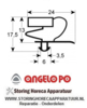 026900353 - Koeldeurrubber B 242mm L 367mm steekmaat schuiflade grootte 1/2  ANGELO-PO