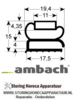 0295017304541 - Koeldeurrubber profiel 9207 B 373mm L 430mm buitenmaat AMBACH
