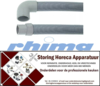314530571 - Afvoerslang L 1500mm recht ø binnen 24mm recht ø buiten 29mm haaks ø binnen 29mm RHIMA