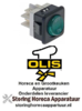 1171635110 -Wipschakelaar inbouwmaat 27,8x25mm rond zwart/groen 2NO 250V 16A ON-OFF OLIS