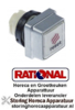 221345207 - Druktaster inbouw Maat ø22mm transparant RATIONAL