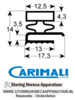 016901873 - Koeldeurrubber profiel 9140 B 180mm L 295mm buitenmaat CARIMALI
