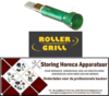 P296359041 - Signaallamp ø 12mm groen 230V aansluiting vlaksteker 6,3mm ROLLER-GRILL
