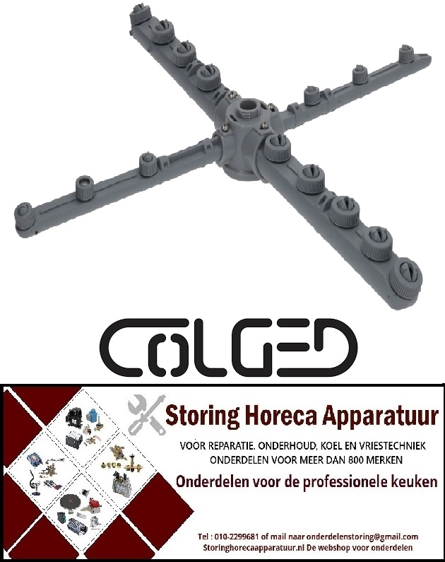 715518269 - Was- en naspoelarm wasarm L 495mm naspoelarm L 490mm wassproeier 9 naspoelsproeier 5 COLGED