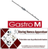 835503308 - Naspoelarm L 465mm sproeiers 6 inbouw ø 10mm inbouwpositie boven/onder GASTRO M