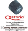 341111151 - Knop stoom ø 40mm as ø 6x6mm afvlakking vierkant zwart ASTORIA