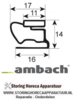 0325017301887 - Koeldeurrubber profiel 9955 B 388mm L 647mm buitenmaat AMBACH