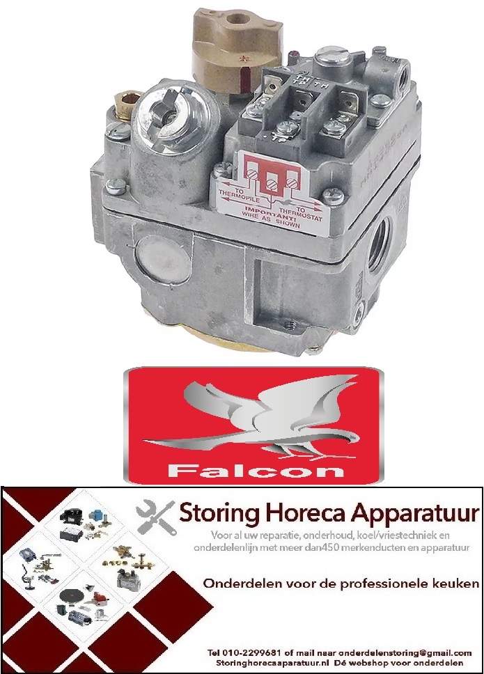 221107354 - Gasventiel U7000MVRL voedingsoperator Millivolt gasingang 1/2" NPT gasuitgang 1/2" NPT FALCON