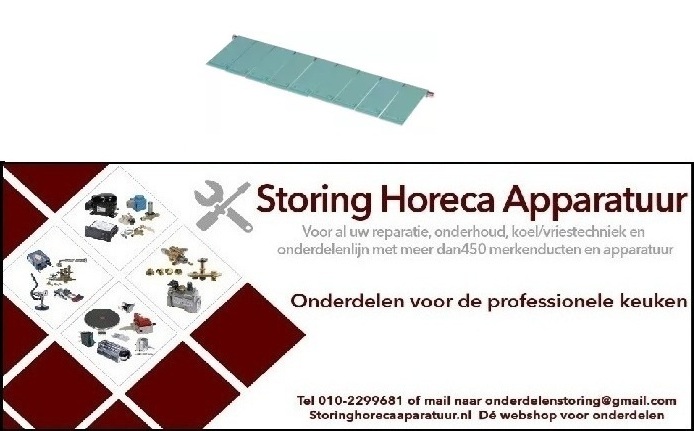 145695726 - Gordijn voor ijsblokjesmachine B 250mm H 70mm schachtlengte 270mm schacht ø 6mm
