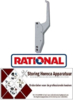 163700063 - Hendelsluiting L 155mm bevestigingsafstand 124/138mm niet afsluitbaar voor oven RATIONAL CC101