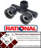 175512184 - Slangaansluiting kunststof draad 3/4" aansluitafstand 60mm T-vorm RATIONAL