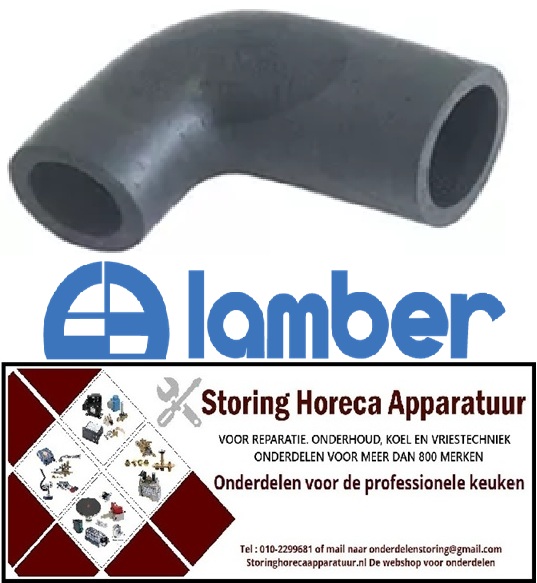 106506108 - Vormslang eindstuk A buiten ø 38mm eindstuk B buiten ø 29 spoeltechniek L-vorm LAMBER