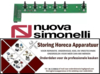 234402400 - Bedieningsprint L 182mm B 34mm voor koffie machine NuovaSimonelli