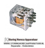 358380184 - Vermogensrelais FINDER 230VAC 16A 3CO aansluiting F4,8 roostermaat 10mm steekaansluiting