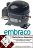 161605161 - Compressor koelmiddel R404a/R507 type NEK6210GK 220-240V 50Hz HMBP volledig hermetisch 8,5kg 3/8HP EMBRACO