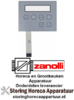 164401202 - Membraanfolie 6-knoppen voor pizzaoven ZANOLLI
