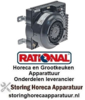 1244003378 - Ventilatormotor 100-240V 50/60Hz 0,55kW 1800U/min met motorschachtpakking voor Steamer RATIONAL