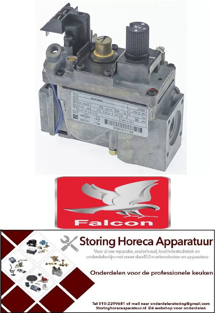 239107239 - Gasventiel SIT serie 0,17V gasingang 1/2" gasuitgang 1/2" thermoelementaansluiting M9x1 FALCON