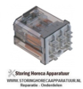 365380854 - Vermogensrelais FINDER 24VAC 16A 3CO aansluiting F4,8 roostermaat 10mm steekaansluiting