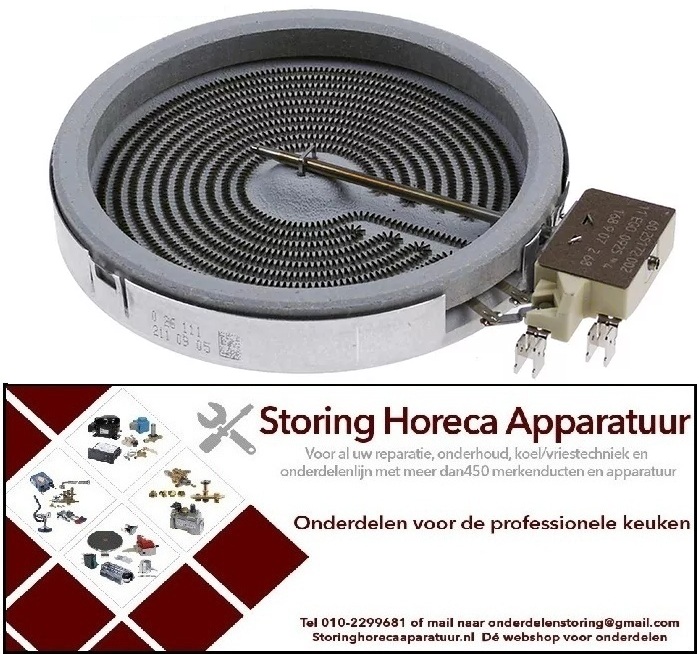 334490043 - Stralingselement ø 230mm 2300W 230V VC 1 H 32mm energieregeling met temperatuurmelder