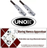 158KCR1075B  - Ovenscharnierset bevestigingsafstand 87mm UNOX XF043